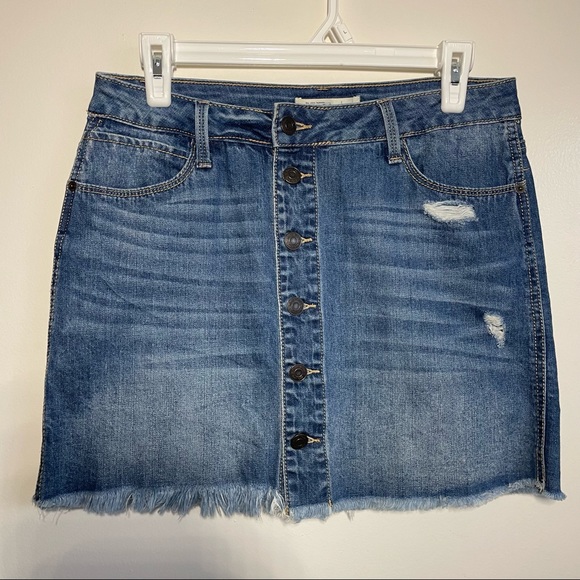 Mudd Dresses & Skirts - Mudd Denim Button Up Skirt